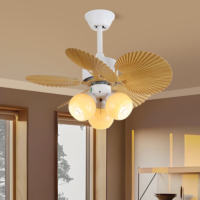 Plafondventilator met gekleurd glaslicht – Ø76cm dimbaar – 6 snelheden incl. afstandsbediening – stille motor – modern design voor woonkamer slaapkamer | Sansoti