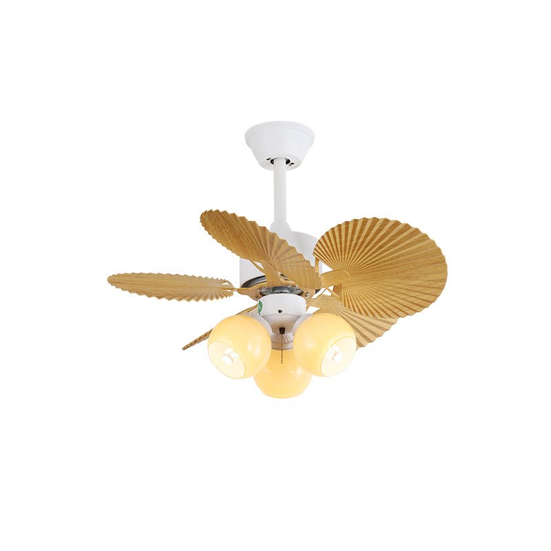 Plafondventilator met gekleurd glaslicht – Ø76cm dimbaar – 6 snelheden incl. afstandsbediening – stille motor – modern design voor woonkamer slaapkamer | Sansoti