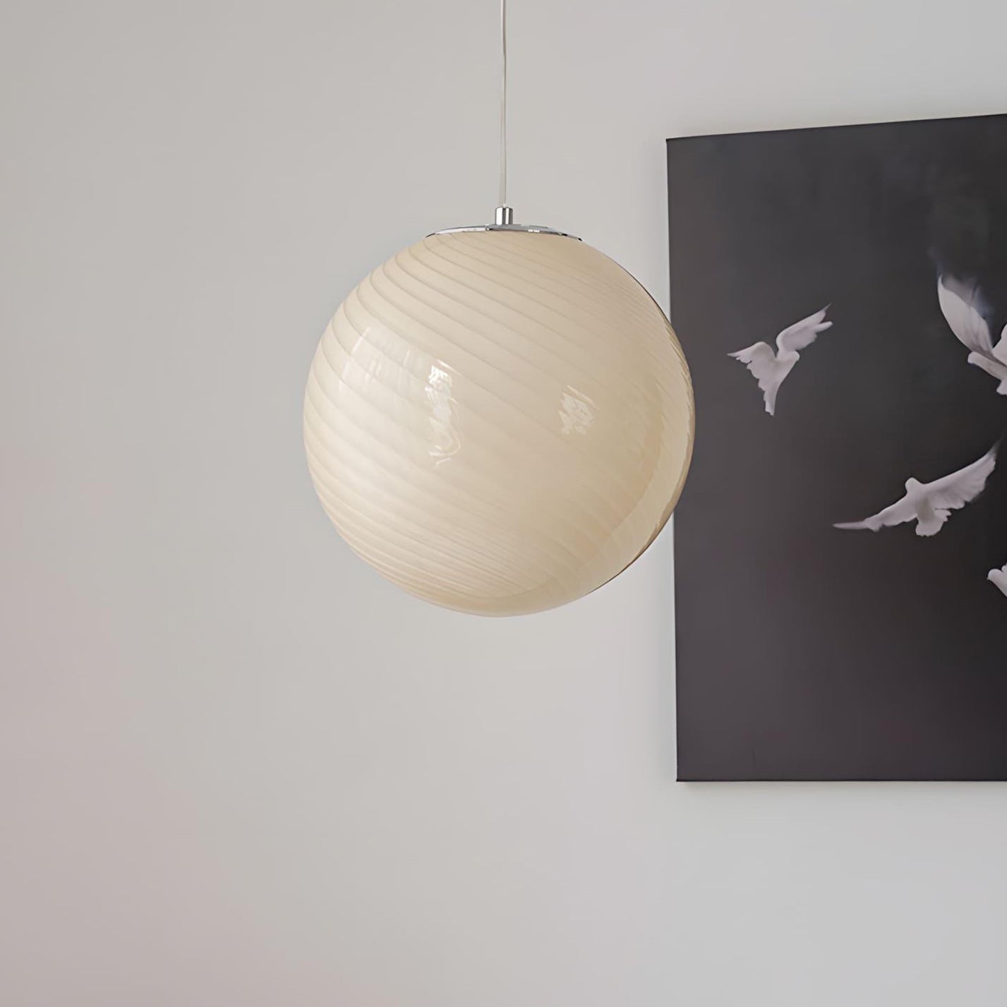 Glazen Hanglamp met Gedraaide Vorm – Handgeblazen Designverlichting voor Keukeneiland en Eetruimte | Sansoti