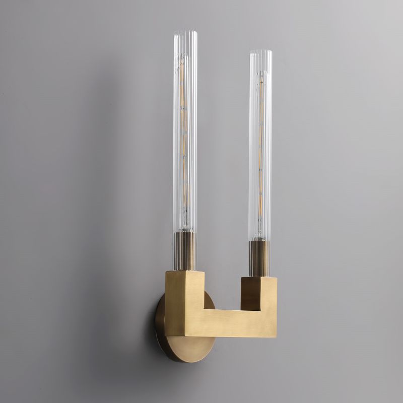 Applique murale en verre style chandelier, laiton, noir, nickel, salon, chambre, salle à manger, éclairage design dimmable | Sansoti