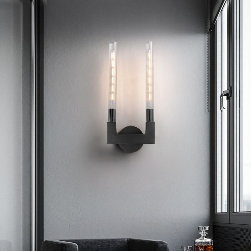 Applique murale en verre style chandelier, laiton, noir, nickel, salon, chambre, salle à manger, éclairage design dimmable | Sansoti