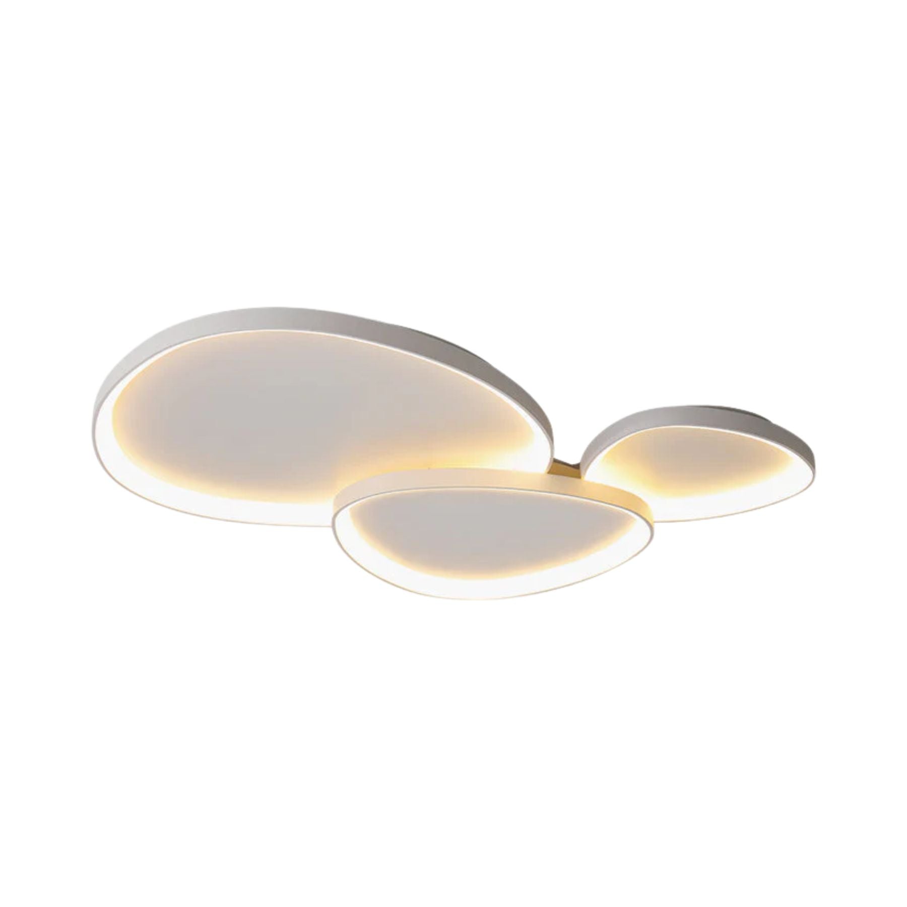 LED Deckenleuchte Oval Dimmbar Metall Schwarz Weiß Schlafzimmer Flur Wohnzimmer Moderne Deckenbeleuchtung Skandinavisches Design Aufbauleuchte | Restfield
