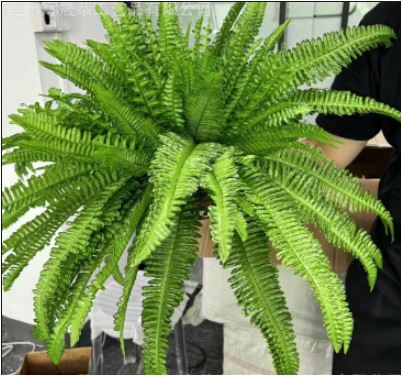 Kunstmatige Varen Hangplant UV-Bestendig PVC Groen Cascaderend voor Pot Mand Balkon Terras Binnen Buiten | Sansoti