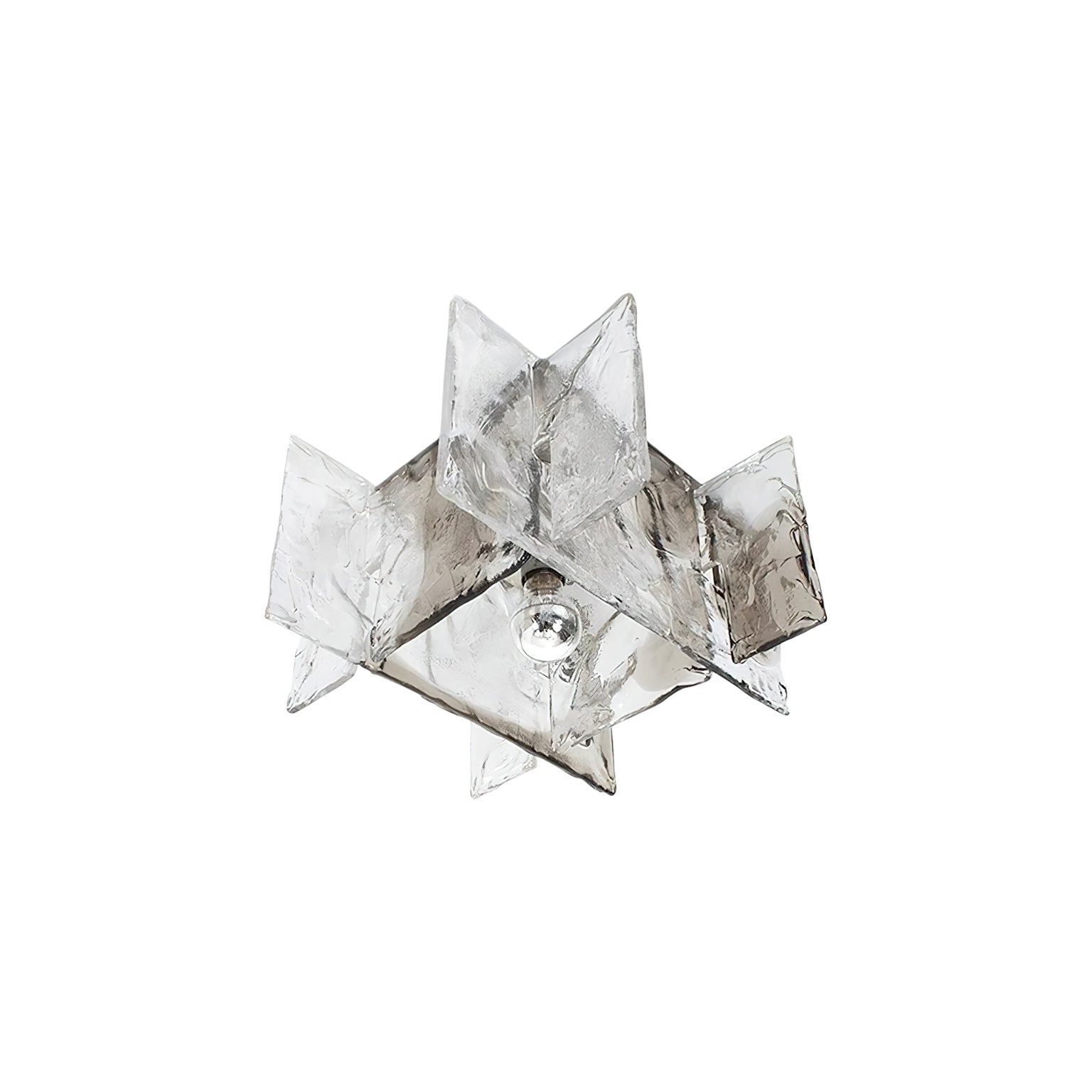 Moderne Plafondlamp met IJseffect Glas – Dimbaar E26/E27 – Ø30cm | Sansoti