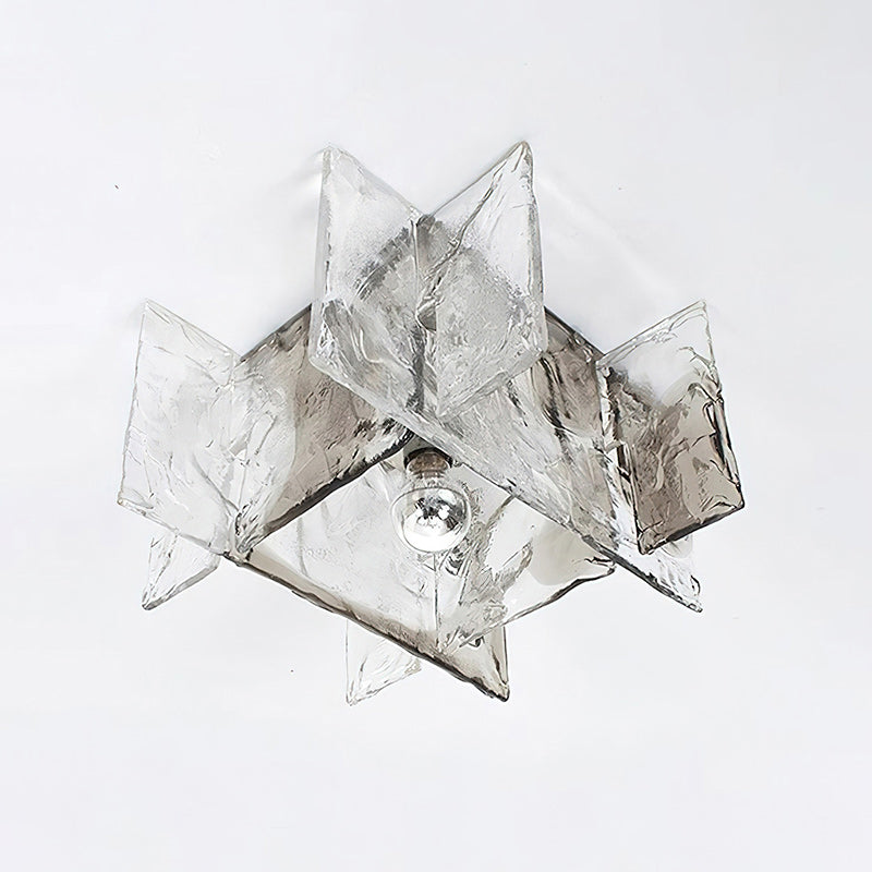 Moderne Plafondlamp met IJseffect Glas – Dimbaar E26/E27 – Ø30cm | Sansoti