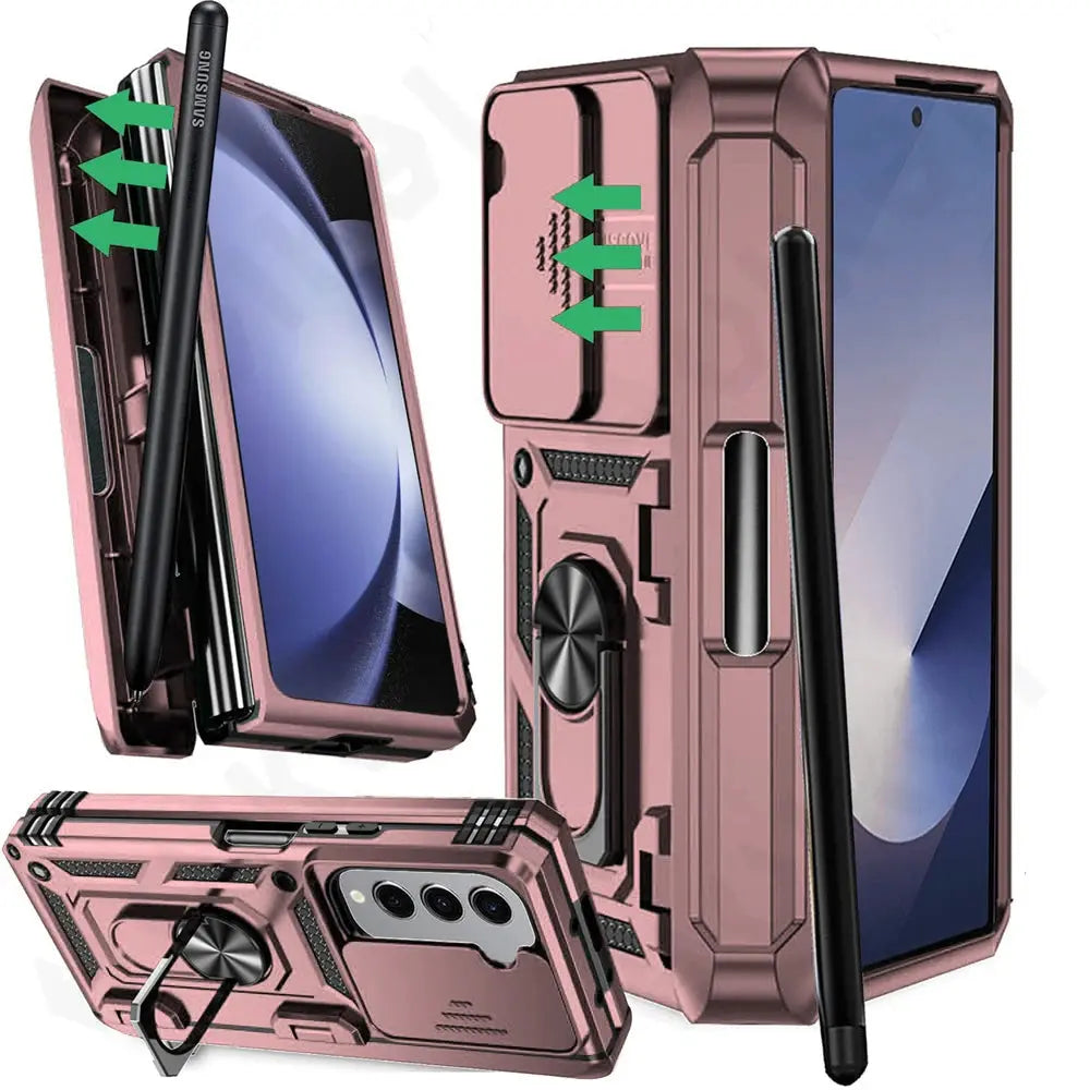 Protective Case with Stand for Samsung Z Fold Phone Magnetic Sturdy Cover Case Flip Cover | Sansoti