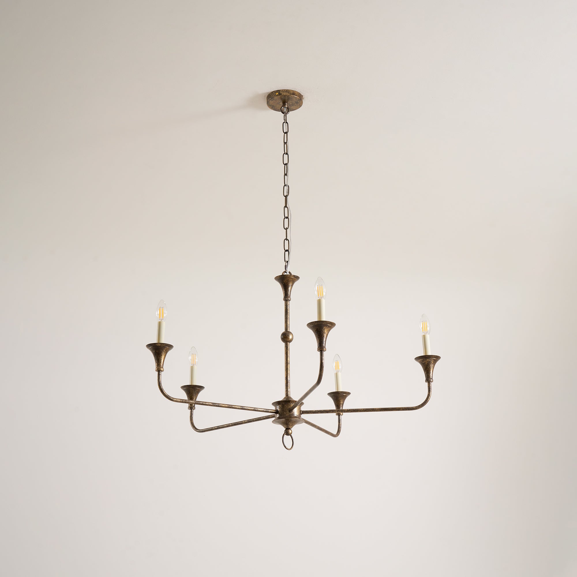 Lampe Bougie Lustre Laiton Métal Or Noir Blanc Nickel Salon Salle à Manger 5 6 Bras Suspension Vintage Lustre Bougies | Restfield