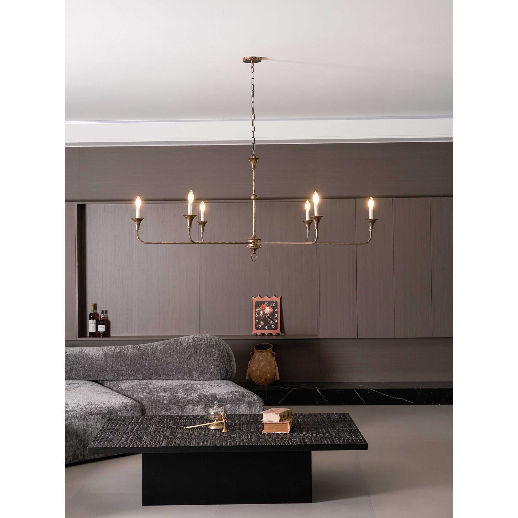Lampe Bougie Lustre Laiton Métal Or Noir Blanc Nickel Salon Salle à Manger 5 6 Bras Suspension Vintage Lustre Bougies | Restfield