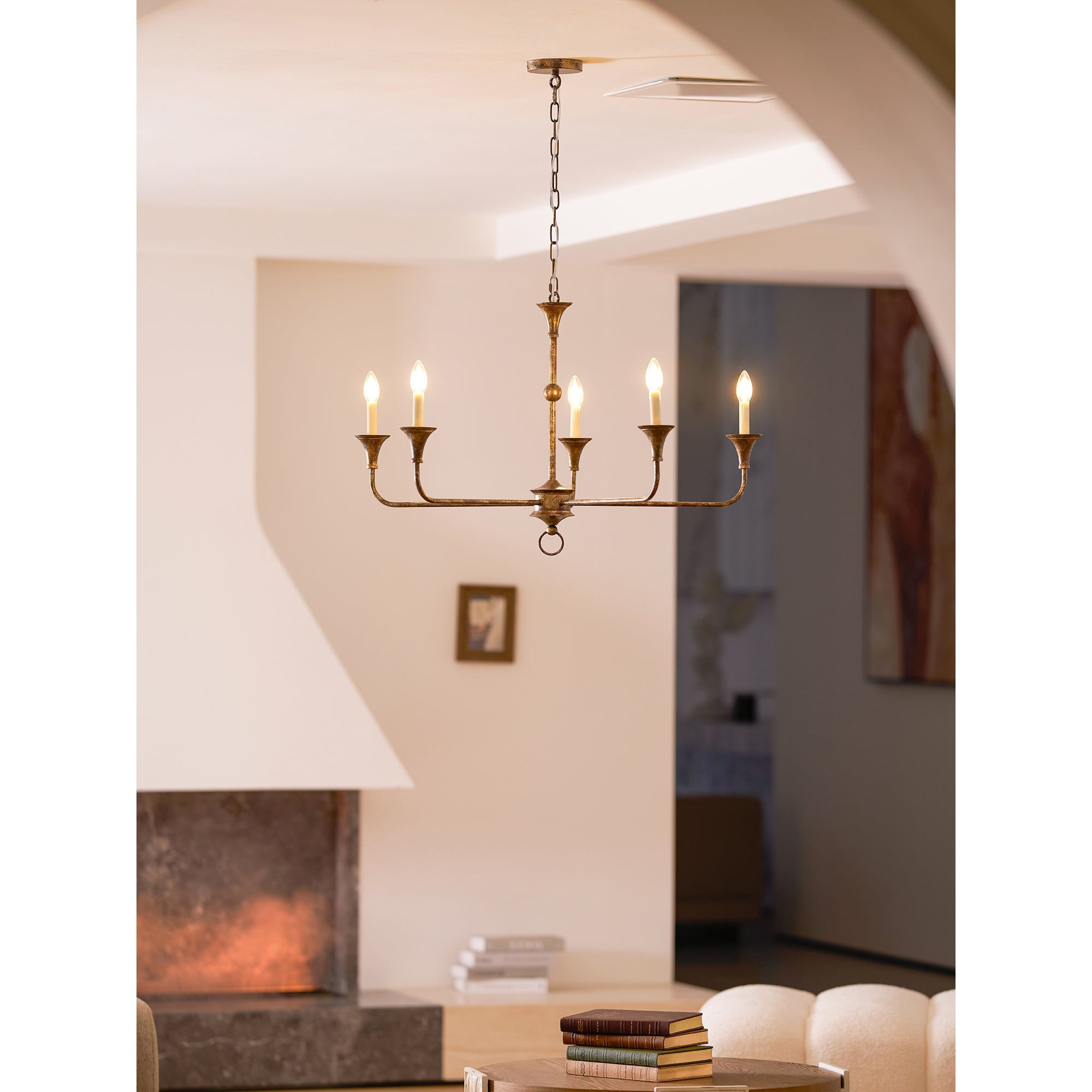 Lampe Bougie Lustre Laiton Métal Or Noir Blanc Nickel Salon Salle à Manger 5 6 Bras Suspension Vintage Lustre Bougies | Restfield