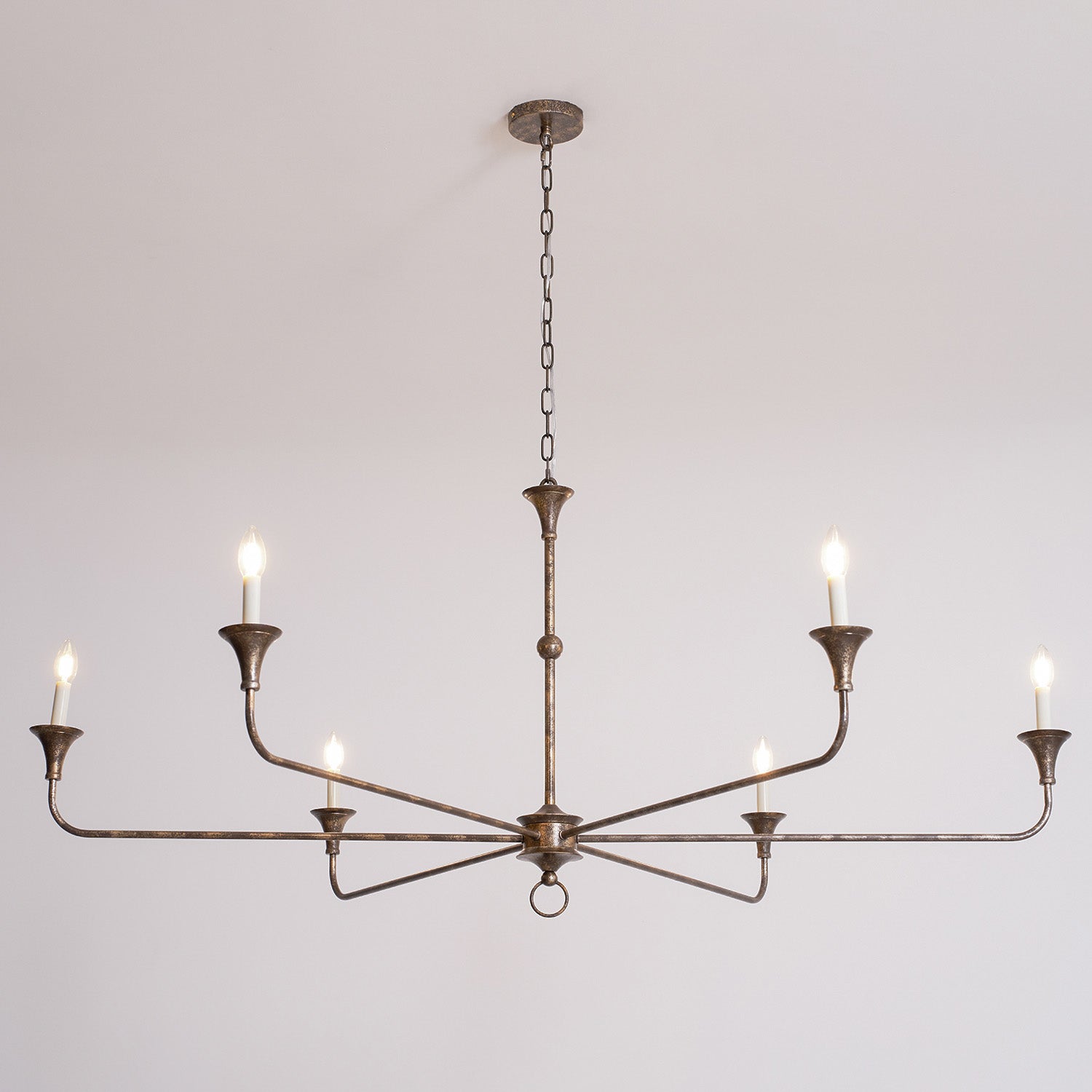 Lampe Bougie Lustre Laiton Métal Or Noir Blanc Nickel Salon Salle à Manger 5 6 Bras Suspension Vintage Lustre Bougies | Restfield