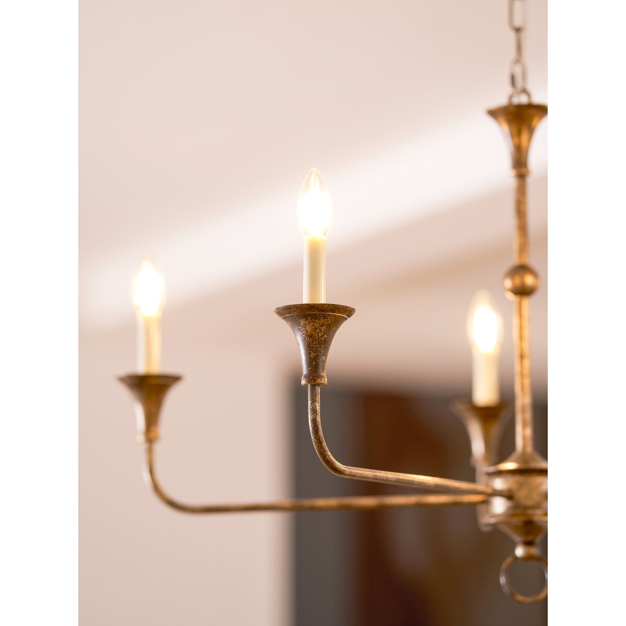 Lampe Bougie Lustre Laiton Métal Or Noir Blanc Nickel Salon Salle à Manger 5 6 Bras Suspension Vintage Lustre Bougies | Restfield