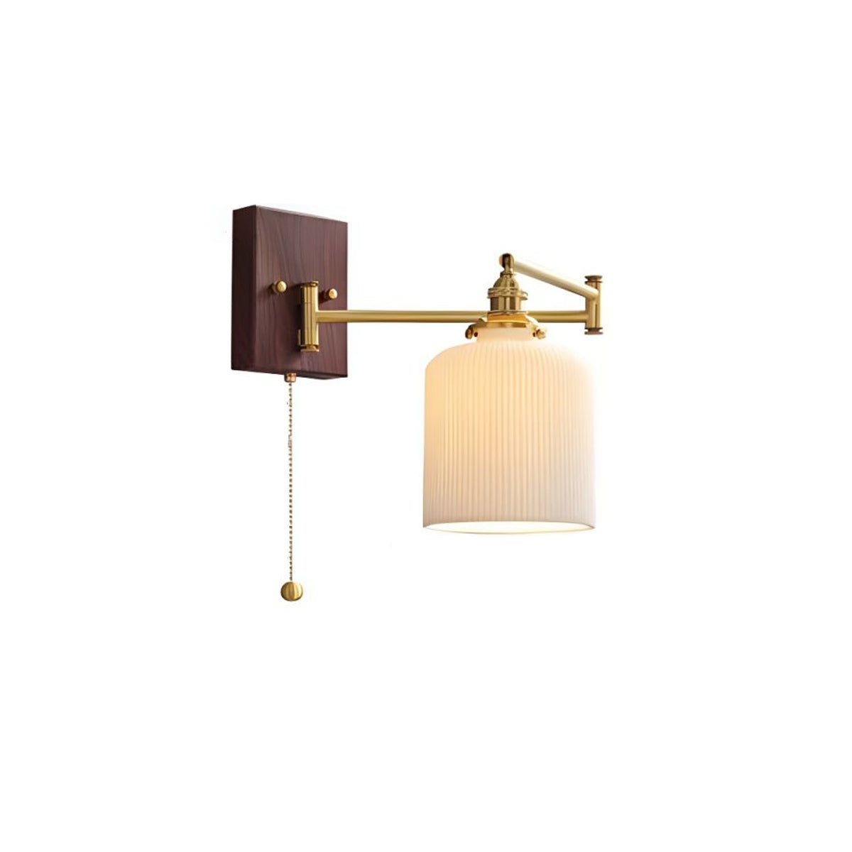 Keramische Wandlamp Geometrisch Design – 5 Modellen Messing & Walnoot | Sansoti