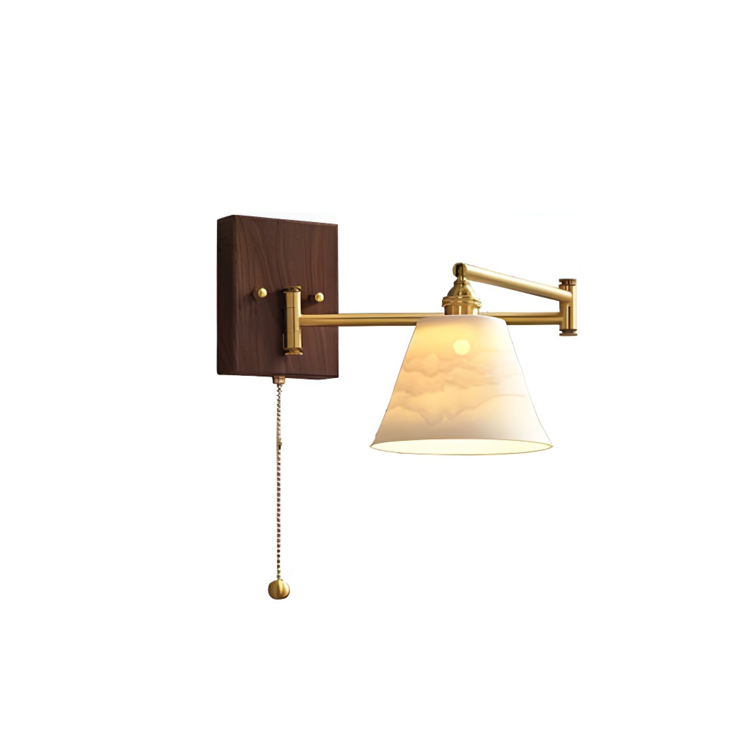 Keramische Wandlamp Geometrisch Design – 5 Modellen Messing & Walnoot | Sansoti