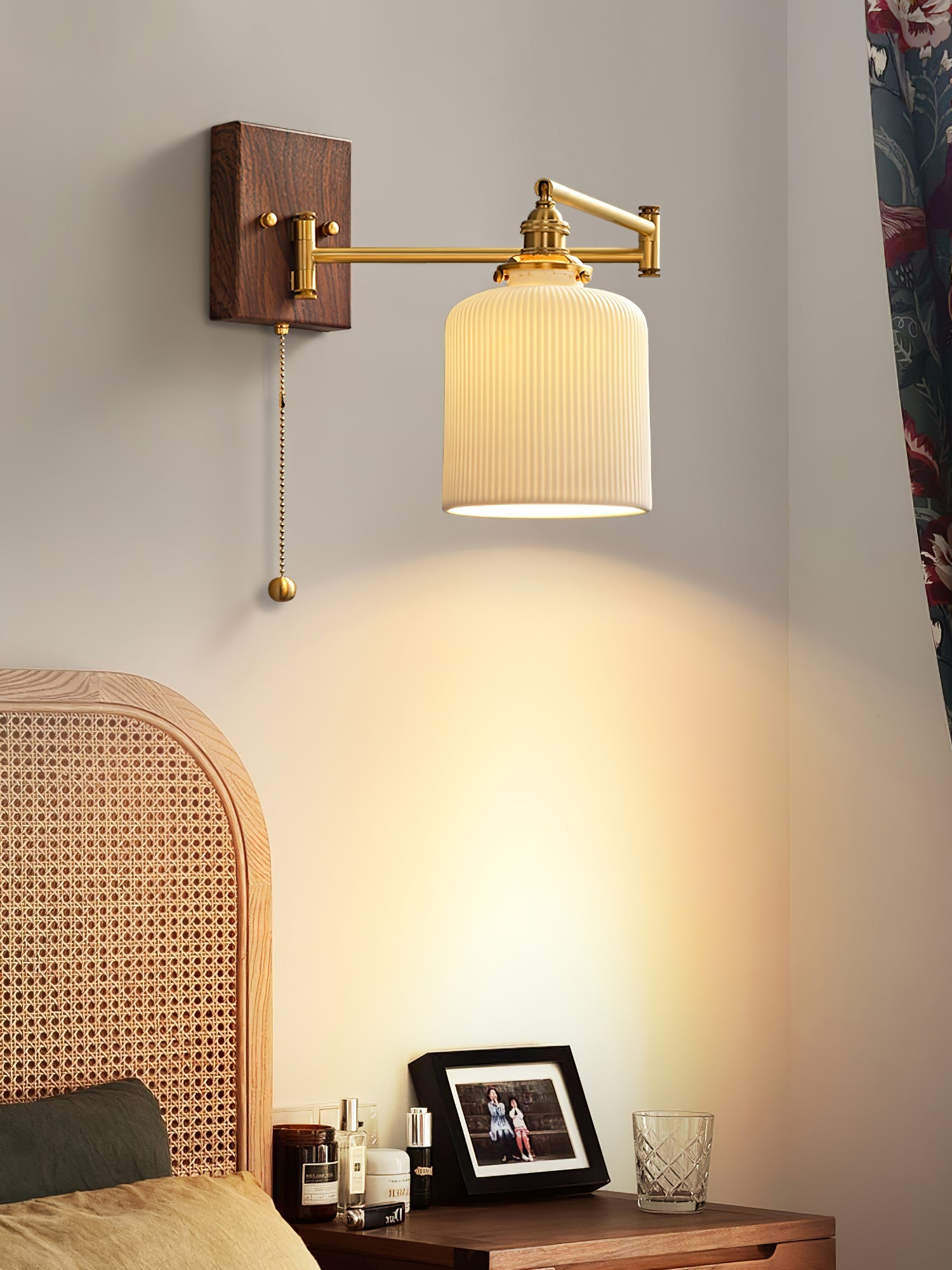 Keramische Wandlamp Geometrisch Design – 5 Modellen Messing & Walnoot | Sansoti