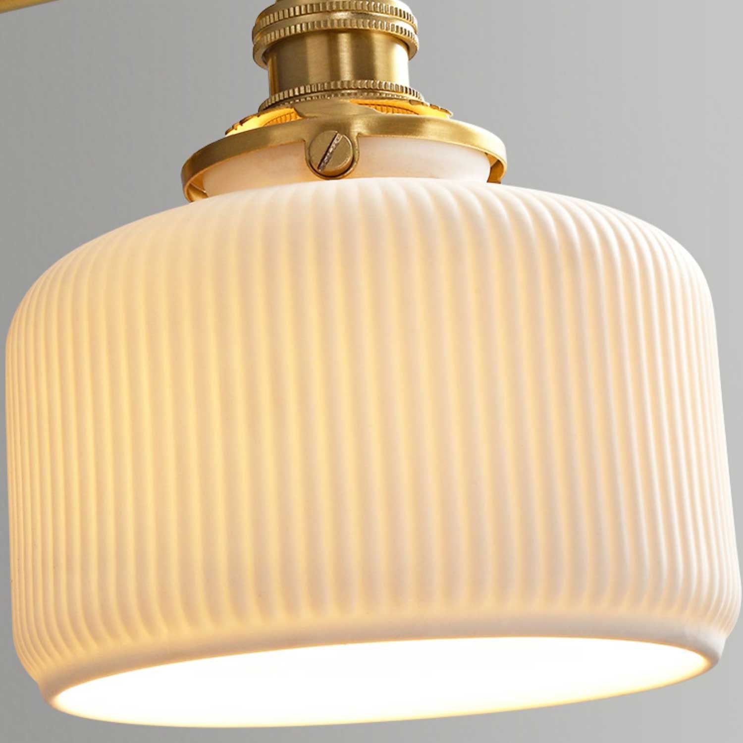 Keramische Wandlamp Geometrisch Design – 5 Modellen Messing & Walnoot | Sansoti