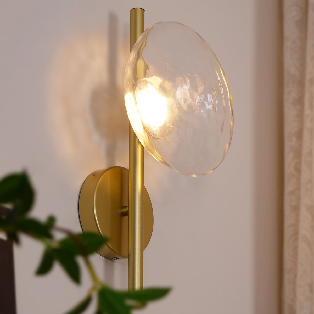 Wandlamp Glas Rond Scandinavisch LED 5W Zwart Goud 20cm Design | Sansoti