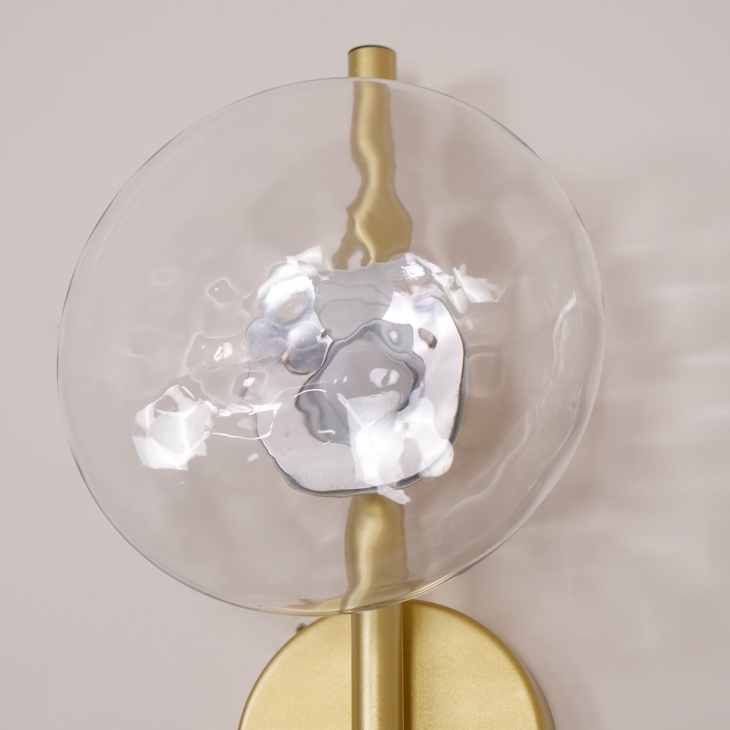 Wandlamp Glas Rond Scandinavisch LED 5W Zwart Goud 20cm Design | Sansoti