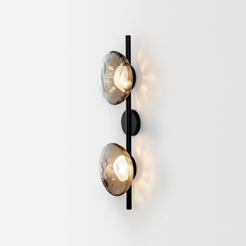 Wandlamp Glas Rond Scandinavisch LED 5W Zwart Goud 20cm Design | Sansoti