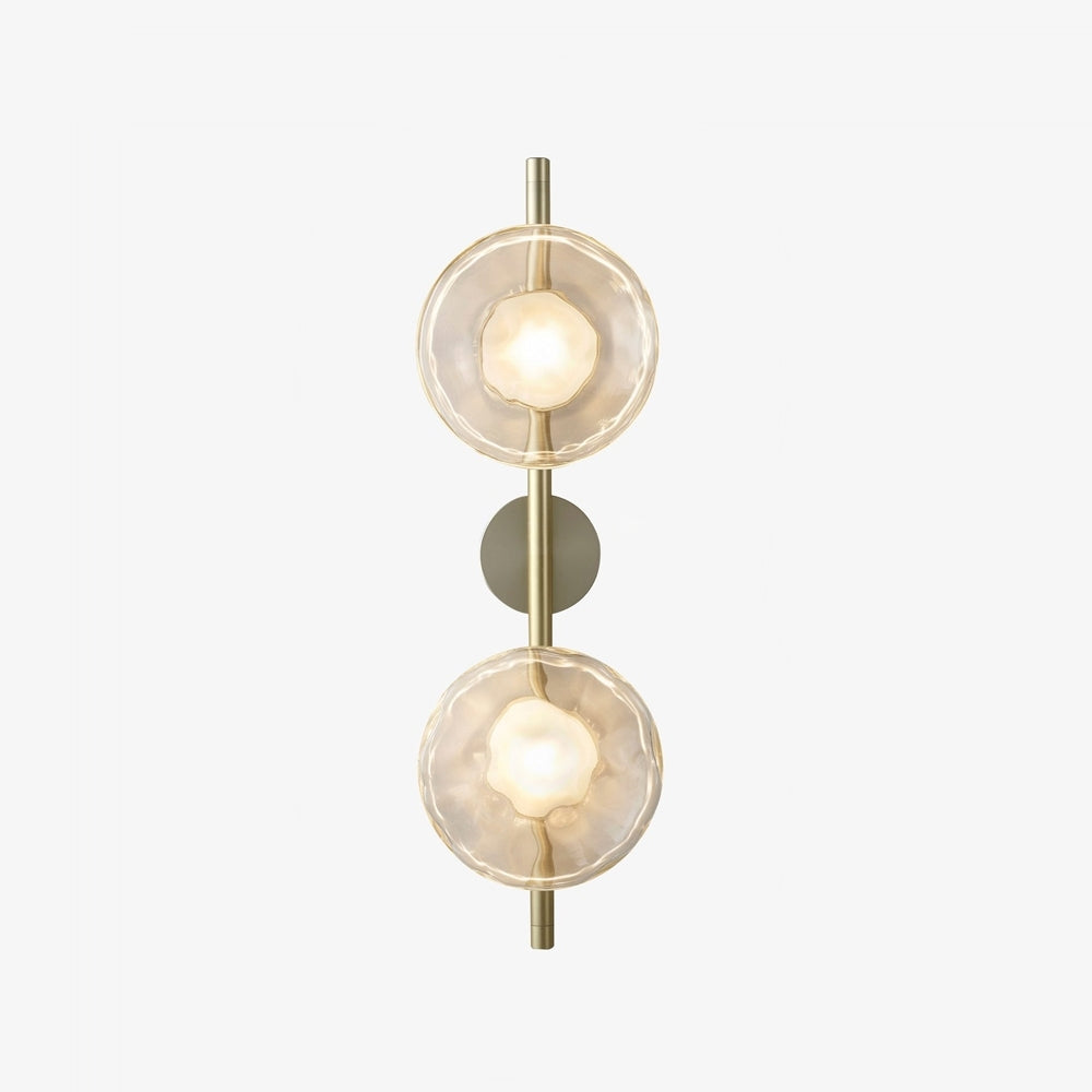 Wandlamp Glas Rond Scandinavisch LED 5W Zwart Goud 20cm Design | Sansoti