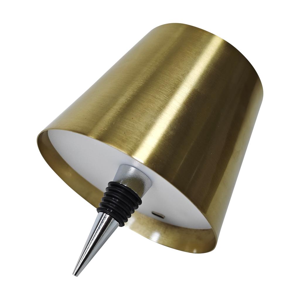 Draadloze Dimbare LED Flessenlamp Modern Design Oplaadbaar USB-C Wit Zwart Bruin Goud | Sansoti