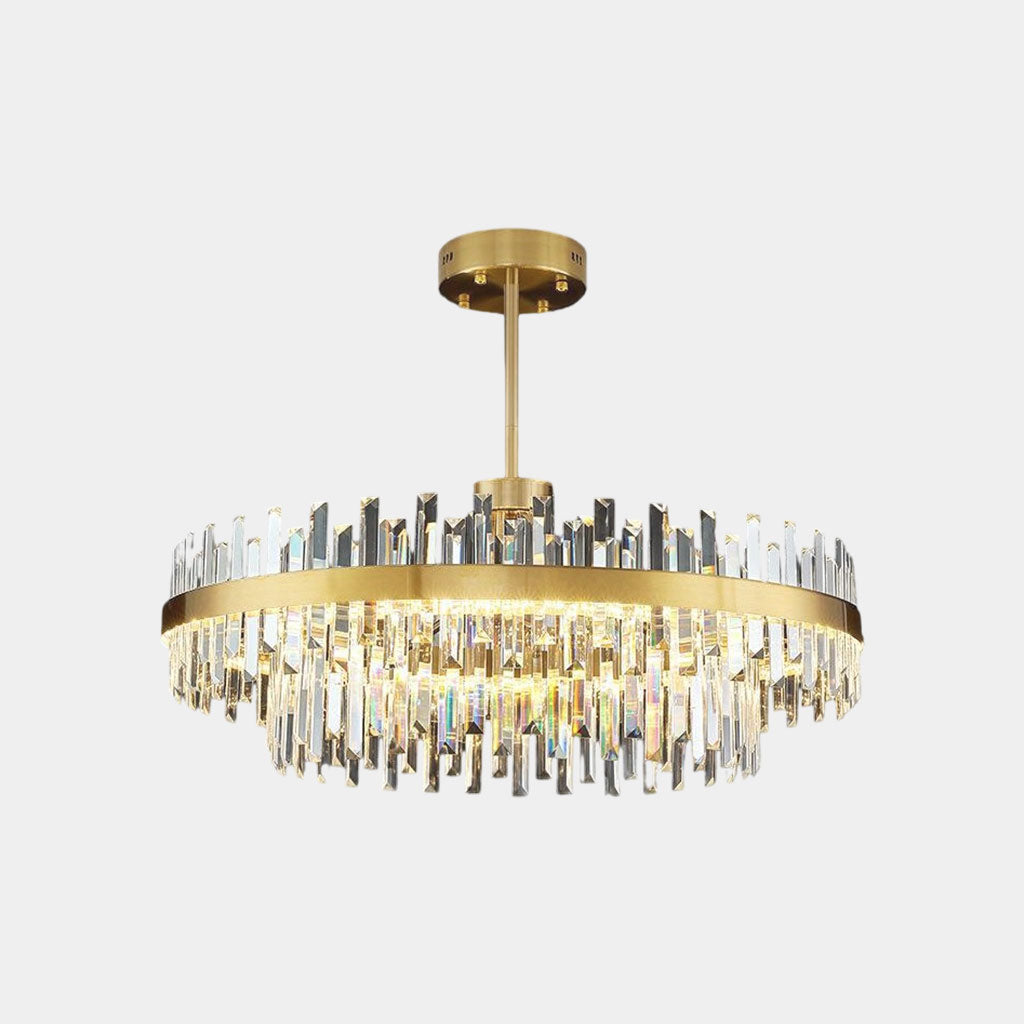 Kristallen Kroonluchter LED Goud Rond Ovaal Instelbare Lichtkleur Eetkamer Woonkamer Luxe Modern Design | Sansoti