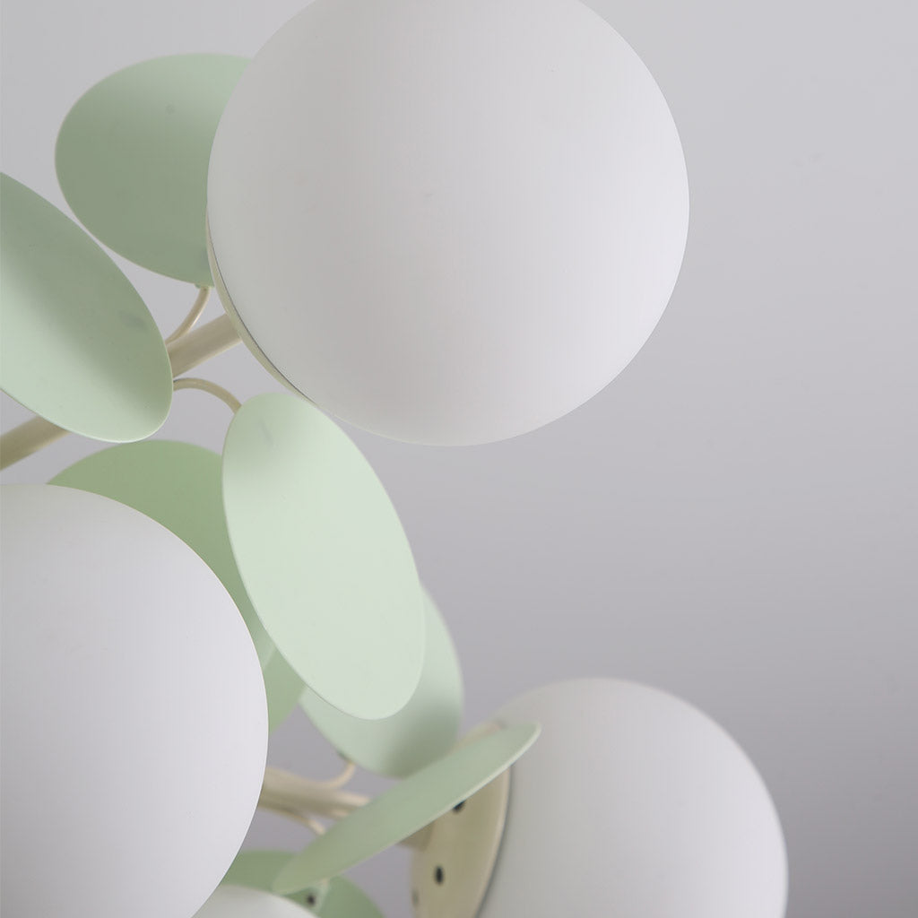 Moderner Kronleuchter mit opalweißen Glaszweigen LED Dimmbar Wohnzimmer Esszimmer Stimmungsbeleuchtung Künstlerisches Design | Sansoti