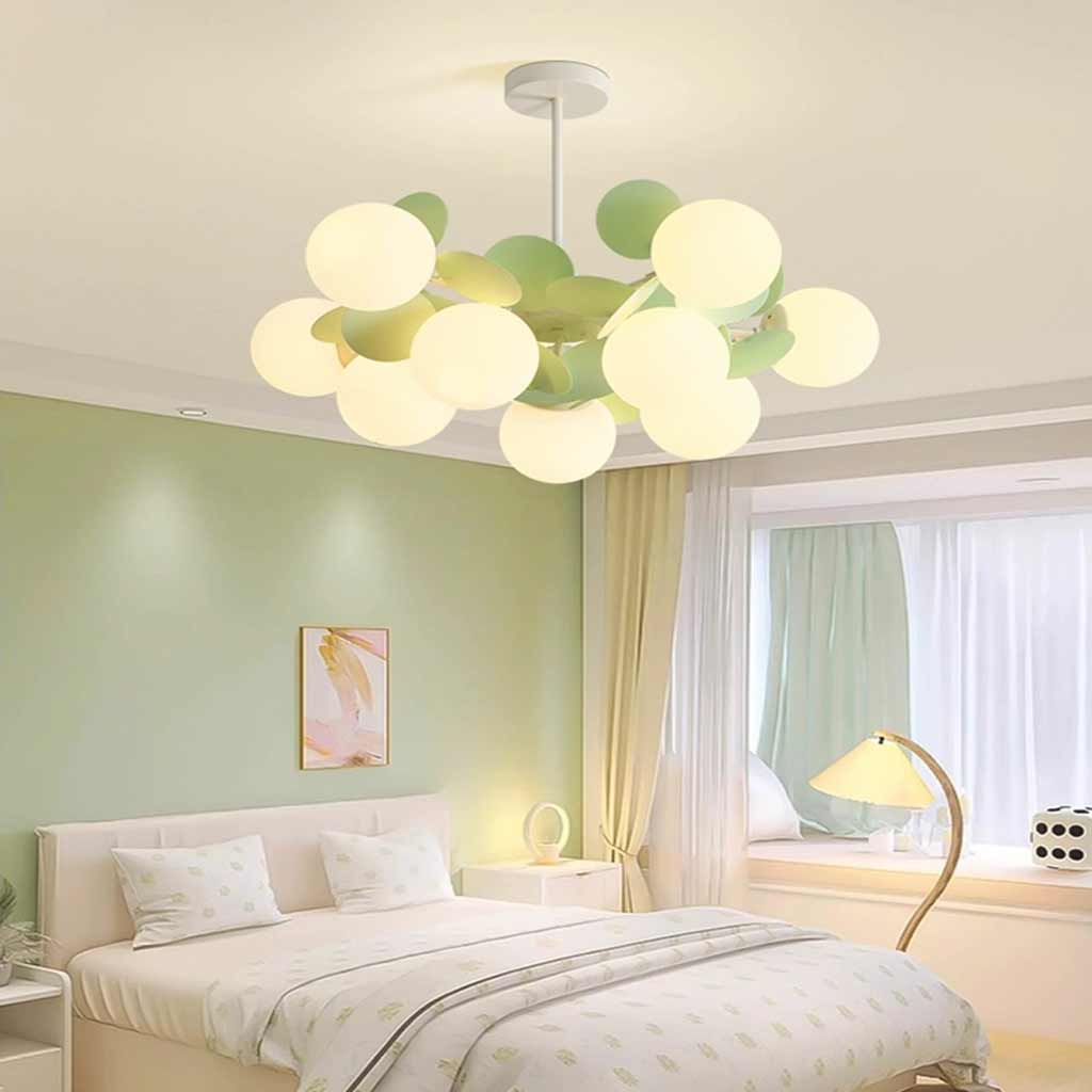 Kroonluchter Modern Opaal Glazen Takken LED Dimbaar Woonkamer Eetkamer Sfeerverlichting Artistiek Design | Sansoti