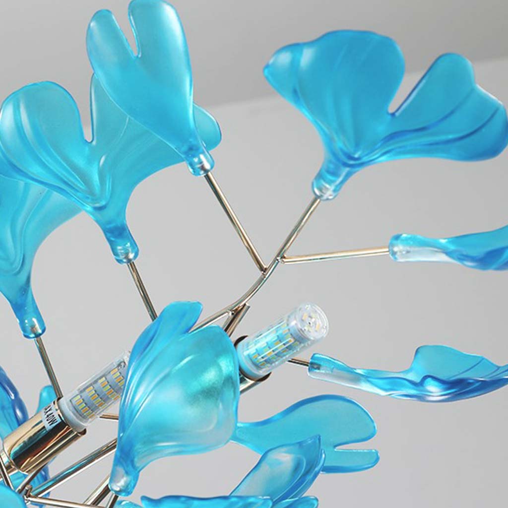 Ginkgo-Blatt-Hängeleuchte Acryl mit LED 3 Lichttemperaturen Modernes Design für Esszimmer Wohnzimmer Schlafzimmer | Sansoti