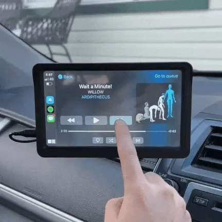 Kabelloses CarPlay & Android Auto Display – Universeller Auto-Bildschirm mit Touchscreen und GPS-Navigation für sicheres Freisprechen | Sansoti
