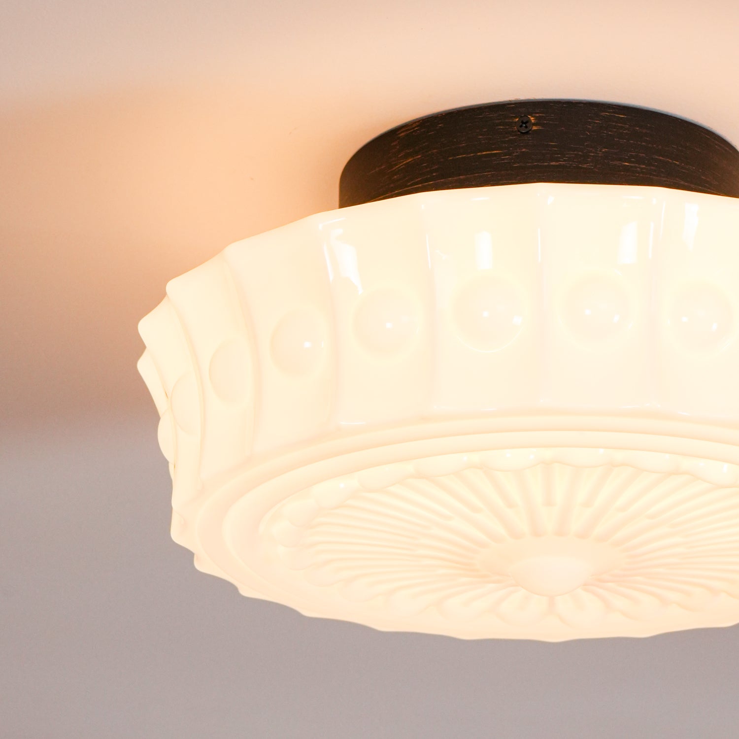 Plafondlamp Metalen Frame Glazen Kap Ø36-45cm Klassiek Industrieel Design voor Woonkamer Eetkamer Hal E26 E27 3-4 Lichtpunten Wandmontage Hardwired Plafondverlichting Modern Chique | Sansoti