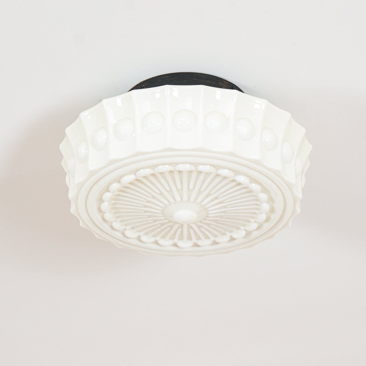 Plafondlamp Metalen Frame Glazen Kap Ø36-45cm Klassiek Industrieel Design voor Woonkamer Eetkamer Hal E26 E27 3-4 Lichtpunten Wandmontage Hardwired Plafondverlichting Modern Chique | Sansoti