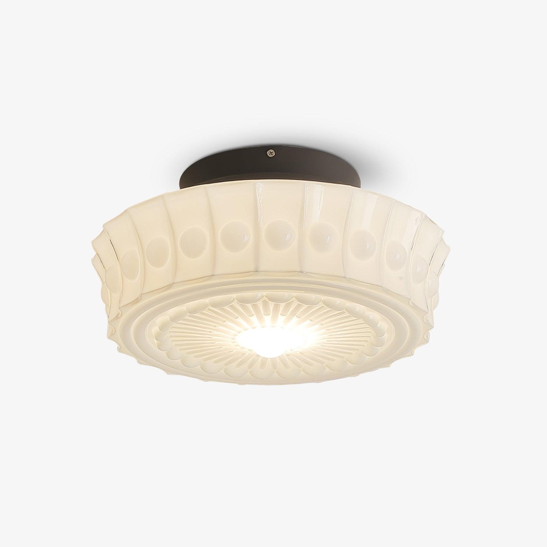 Plafondlamp Metalen Frame Glazen Kap Ø36-45cm Klassiek Industrieel Design voor Woonkamer Eetkamer Hal E26 E27 3-4 Lichtpunten Wandmontage Hardwired Plafondverlichting Modern Chique | Sansoti