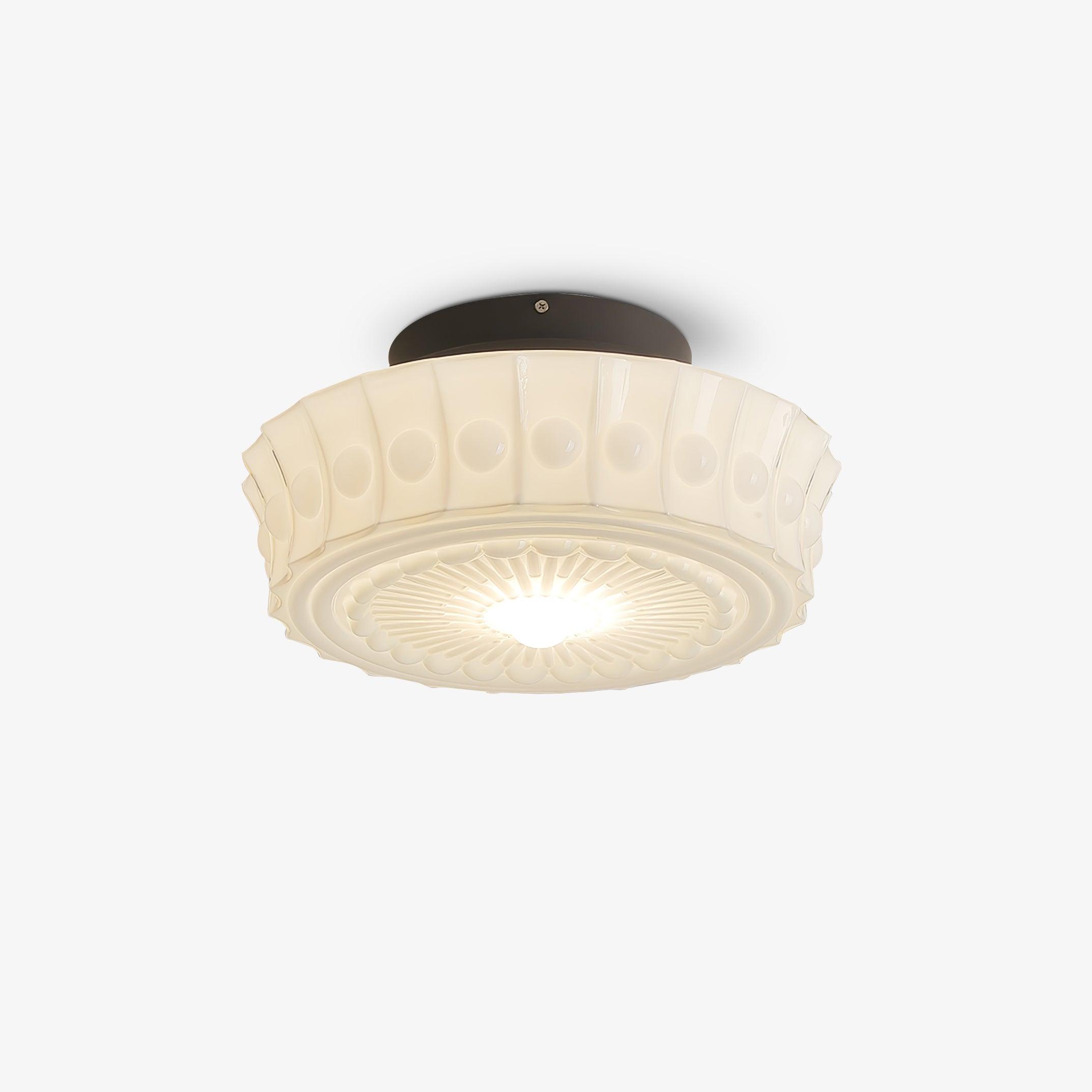 Plafondlamp Metalen Frame Glazen Kap Ø36-45cm Klassiek Industrieel Design voor Woonkamer Eetkamer Hal E26 E27 3-4 Lichtpunten Wandmontage Hardwired Plafondverlichting Modern Chique | Sansoti