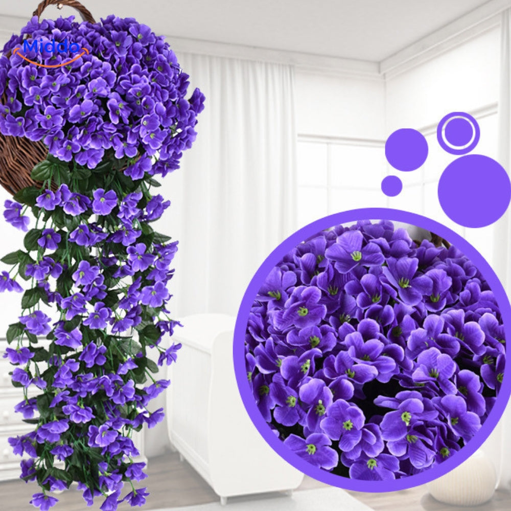 Orchidée artificielle suspendue avec fleurs tombantes pour décoration murale, intérieur et mariages | Restfield