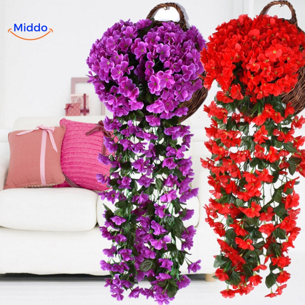 Orchidée artificielle suspendue avec fleurs tombantes pour décoration murale, intérieur et mariages | Restfield