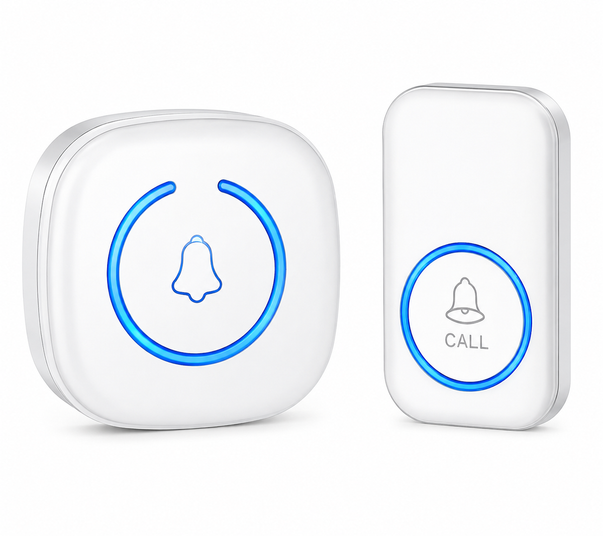 Wireless Doorbell 300m Range 60 Melodies LED Indicator Weatherproof Portable System for Outdoors and Indoors | Sansoti