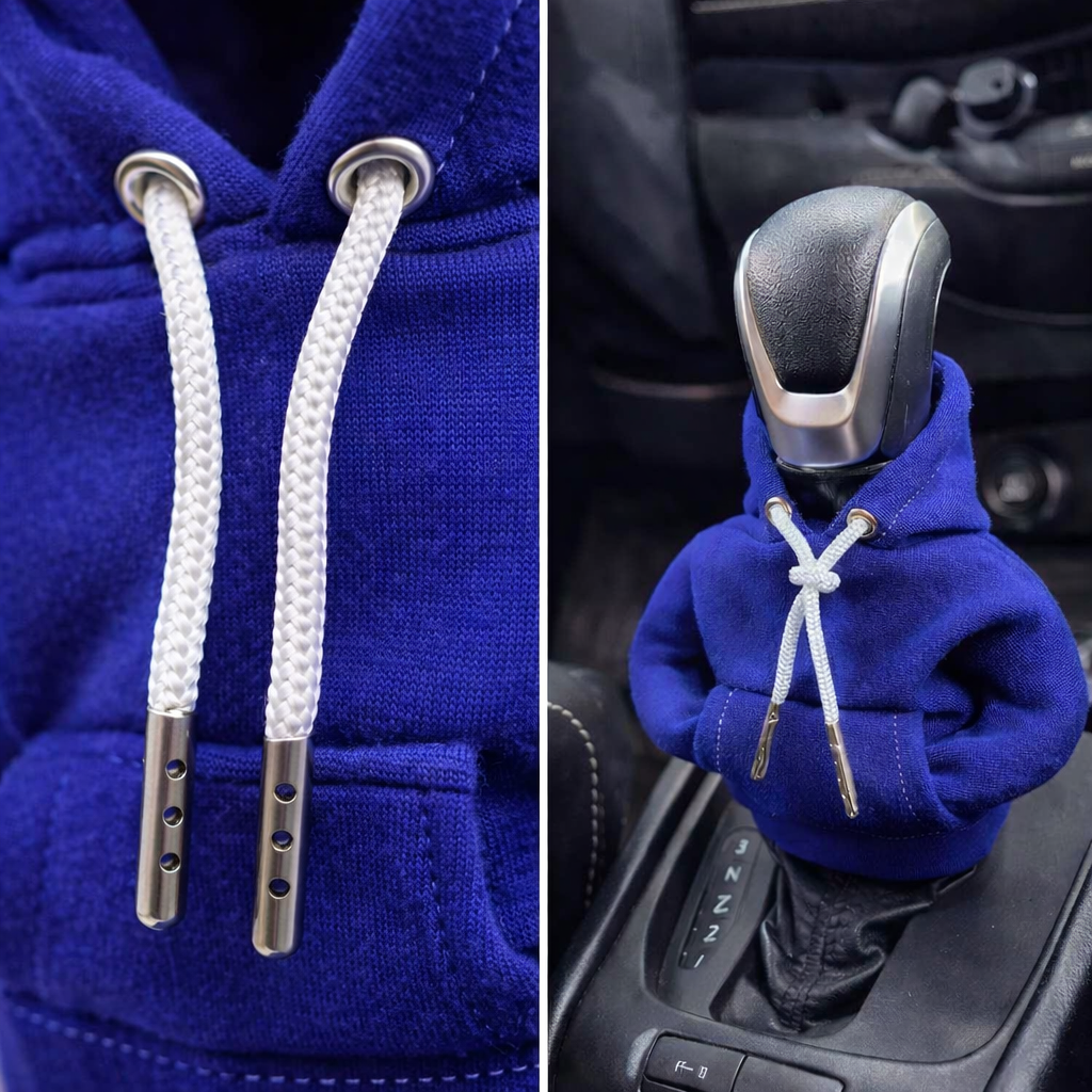 Mini-Hoodie-Schaltknaufbezug, universell, Polyester, Auto-Innenraumdekoration, Accessoire, Schutzbezug in 8 Farben | Sansoti