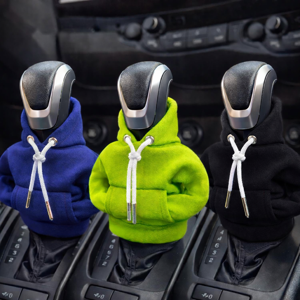 Mini-Hoodie-Schaltknaufbezug, universell, Polyester, Auto-Innenraumdekoration, Accessoire, Schutzbezug in 8 Farben | Sansoti