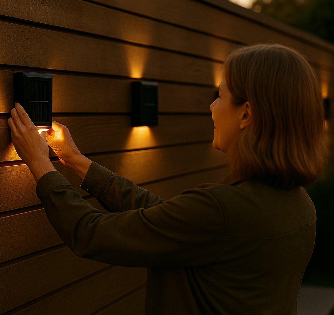 Solar-LED-Außenlampe zur Wandmontage warmweißes Licht wasserdicht IP65 Gartenbeleuchtung Solarenergie Bewegungssensor | Sansoti