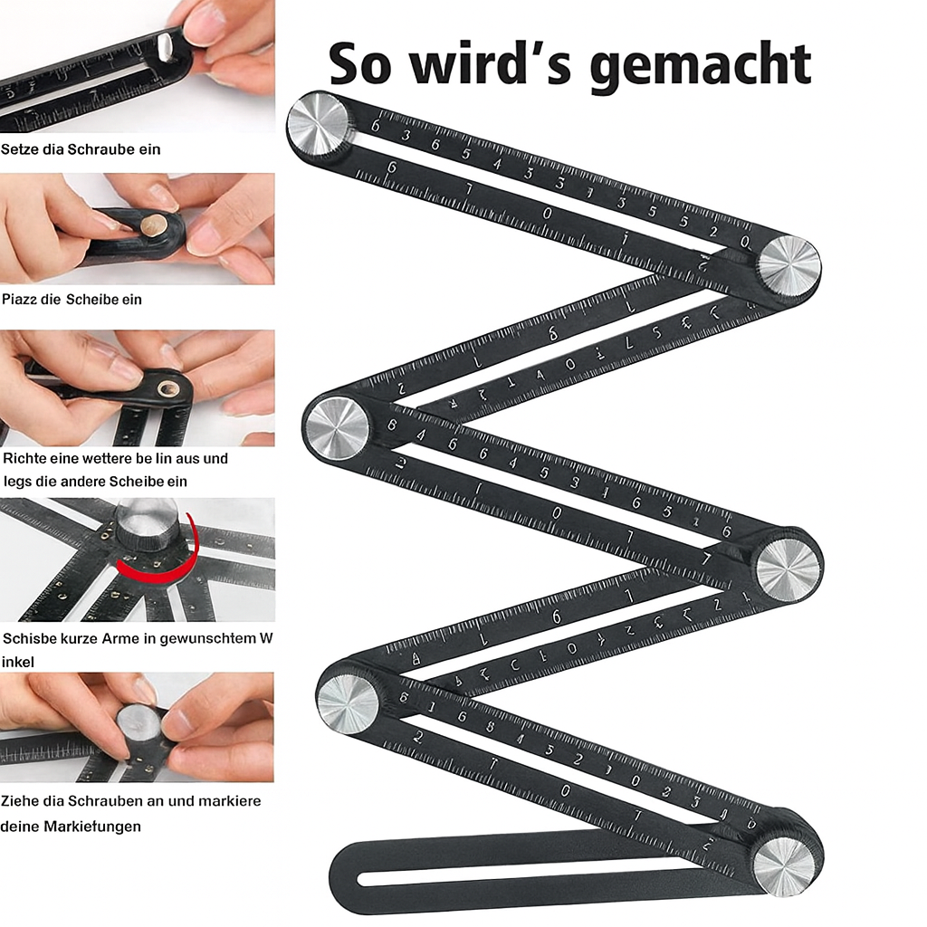 Adjustable Angle Finder for DIY Enthusiasts with 6 or 12 Flexible Segments for Accurate Angle Measurements | Sansoti