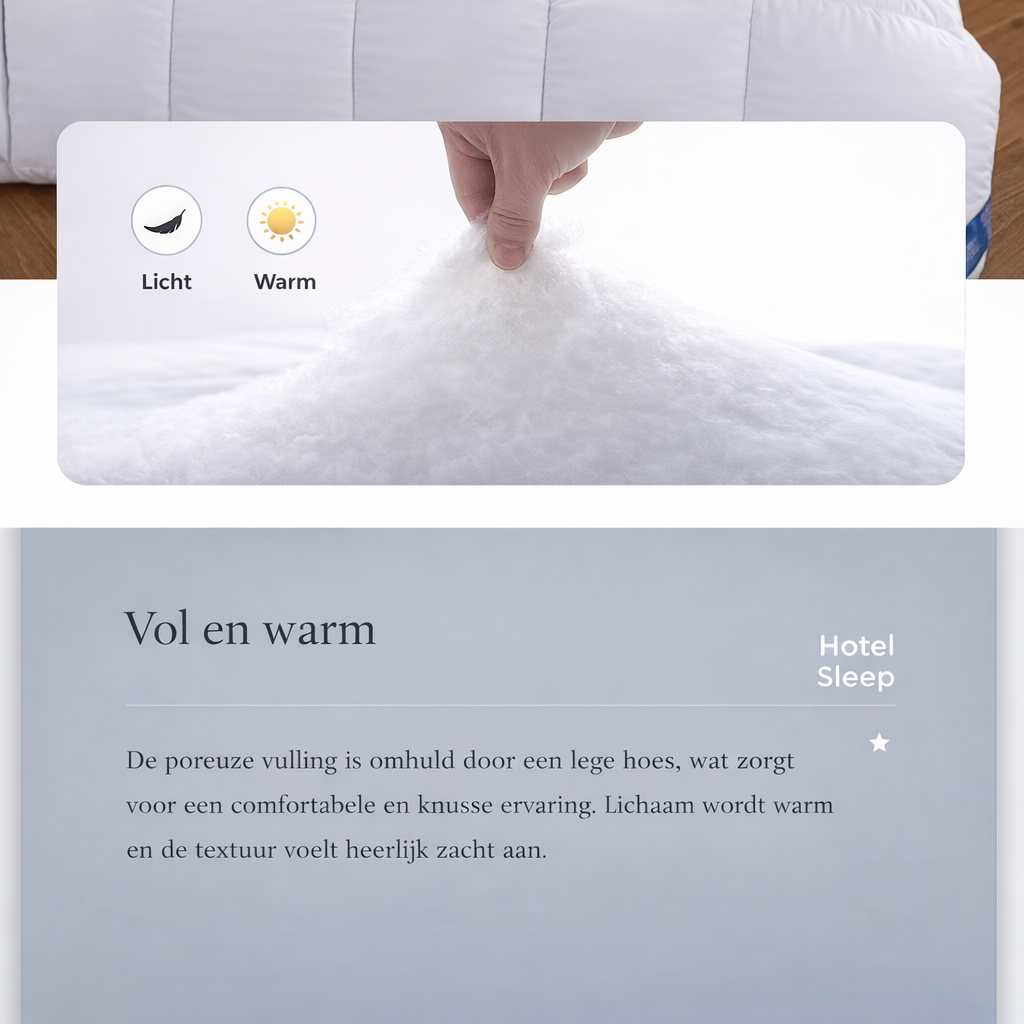 Restfield 4-Jahreszeiten Hotelbettdecke 150x200cm 2kg – Leicht, Flauschig & Atmungsaktiv | Extra Warmes Winterkomfort