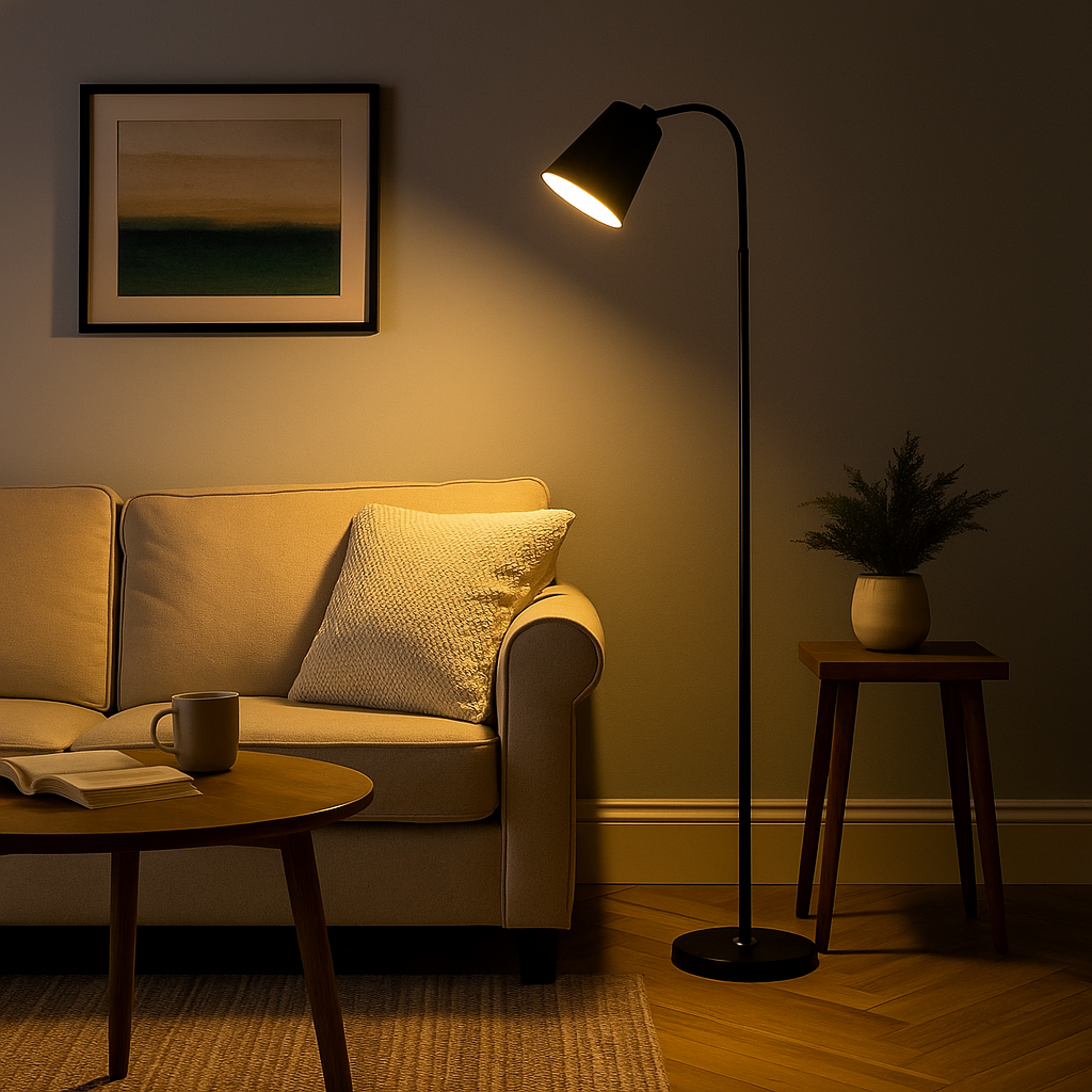 Lampadaire scandinave réglable Bois Métal Minimaliste Lampe de lecture 160cm | Restfield