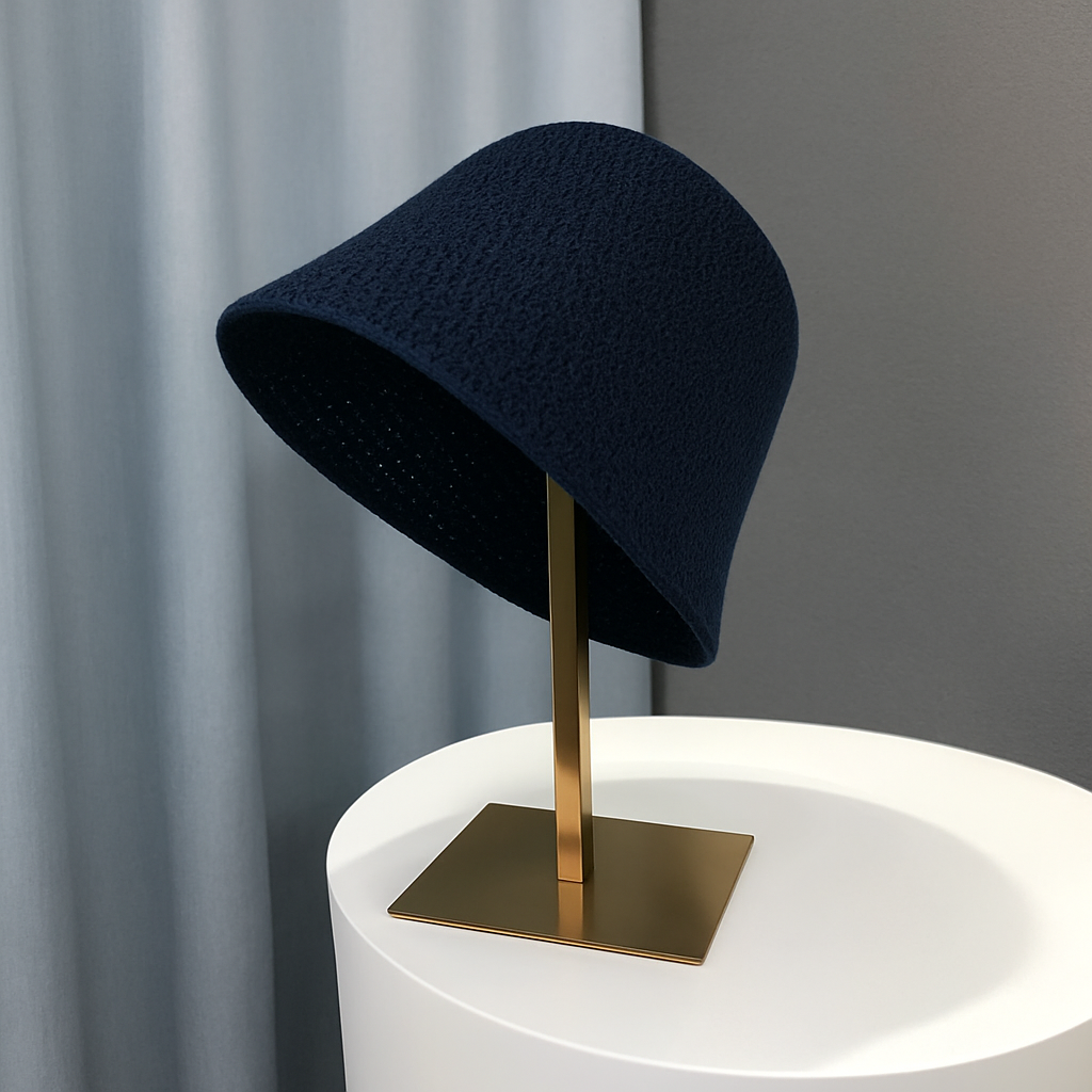 Dzianinowy kapelusz typu bucket hat dla kobiet, poliester, beżowy, khaki, czarny lub różowy, ochrona przeciwsłoneczna, składany kapelusz letni na plażę | Sansoti