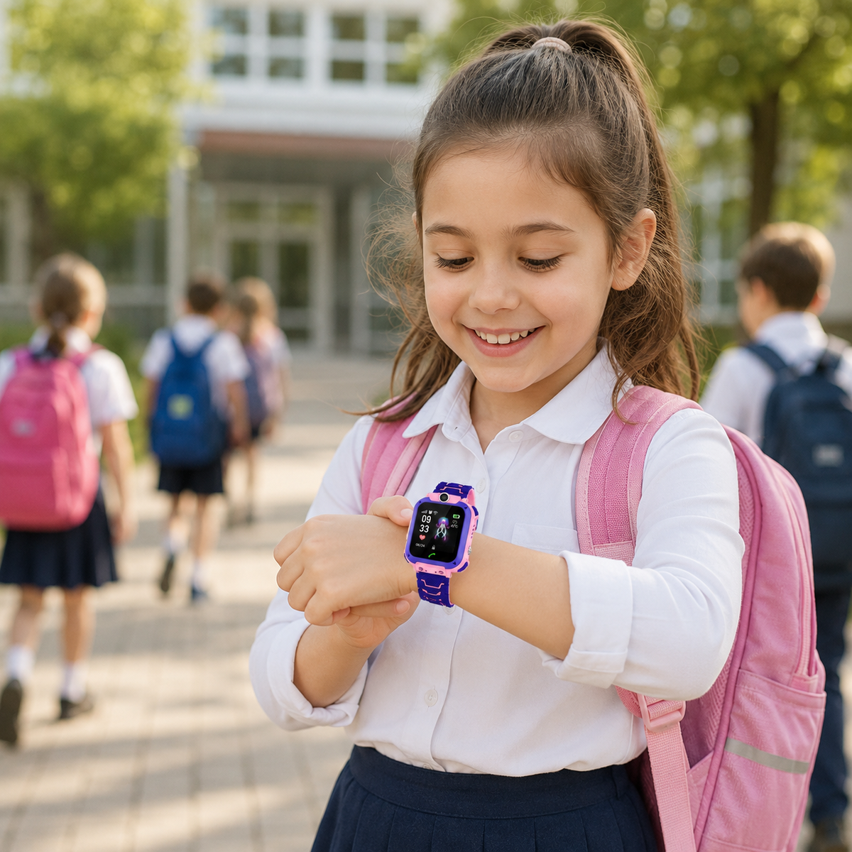 Kinder GPS Horloge met Noodknop Belfunctie en Locatiebepaling voor Dagelijkse Veiligheid Communicatie Outdoor | Sansoti