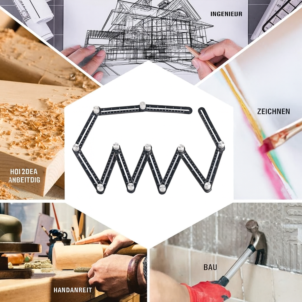 Adjustable Angle Finder for DIY Enthusiasts with 6 or 12 Flexible Segments for Accurate Angle Measurements | Sansoti