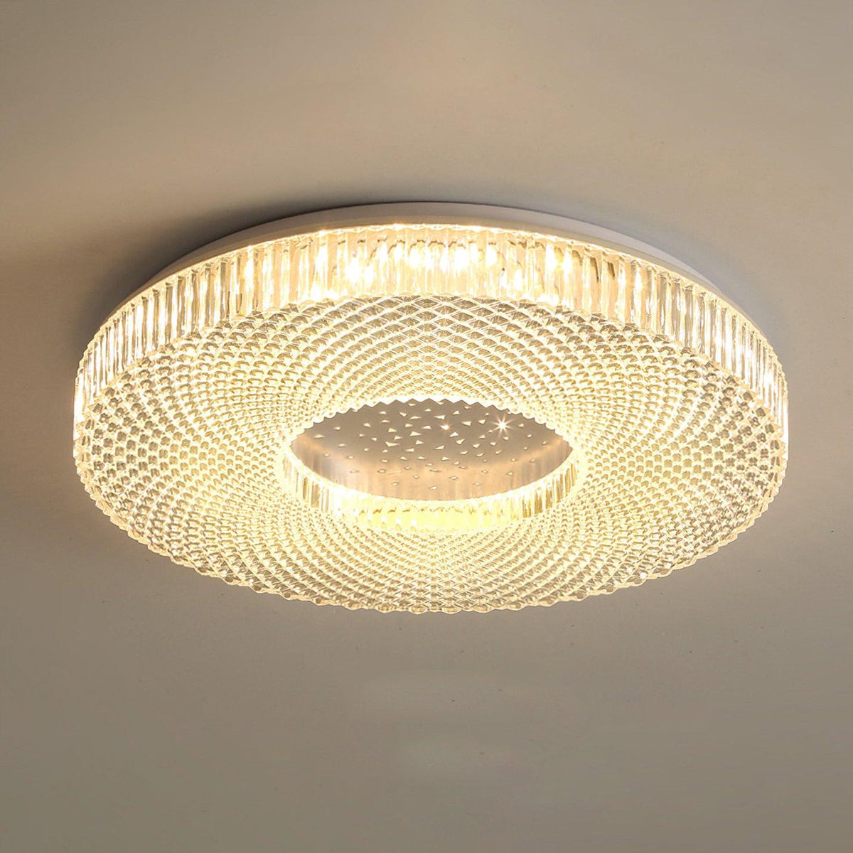 Plafonnier Acrylique LED Moderne Doré Blanc 40cm 50cm Variable Salon Chambre Hall Éclairage encastré Design | Sansoti