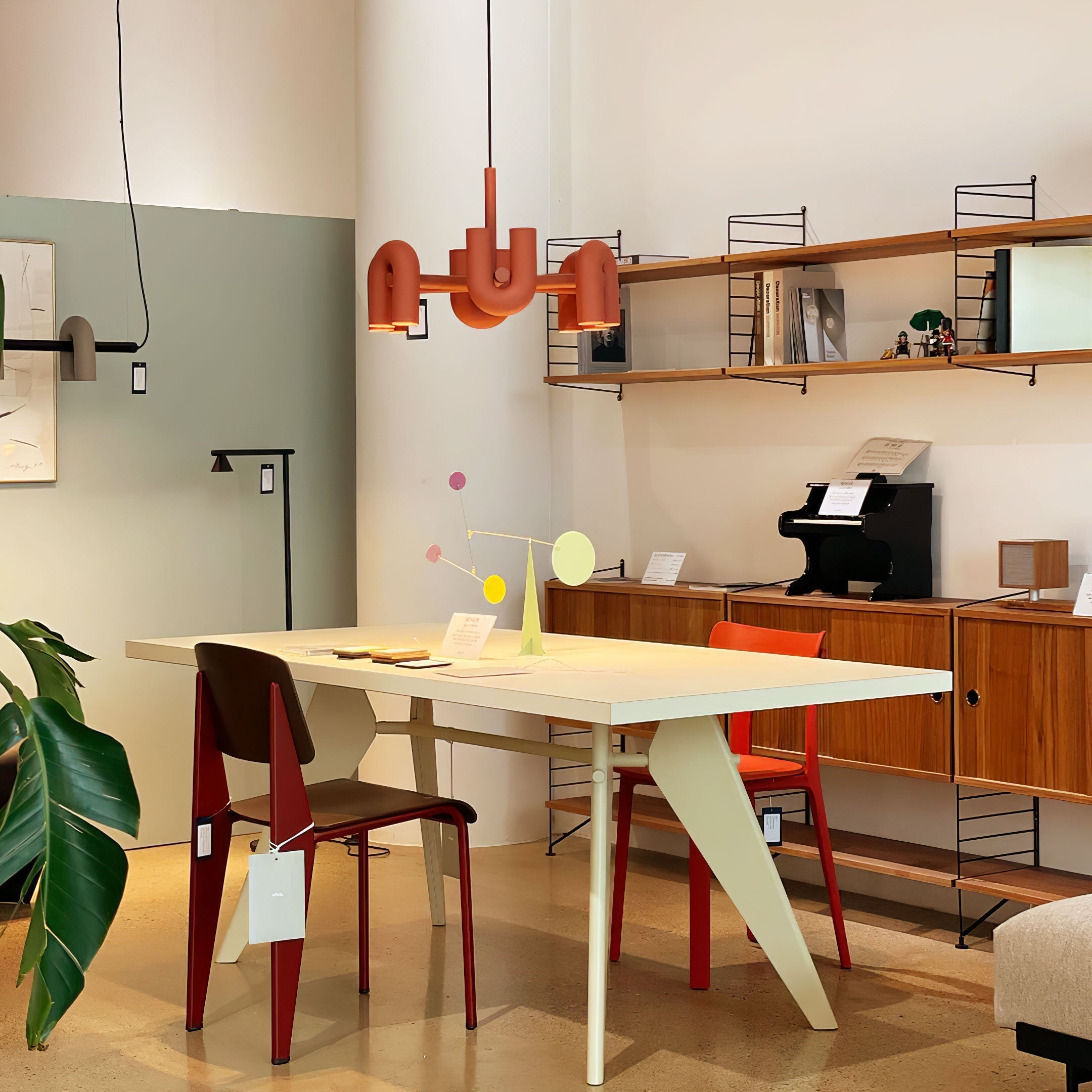 Modulaire Kroonluchter met U-Vormige Armen – Verstelbaar Design – Zwart, Grijs, Oranje of Blauw – 3, 4, 6 of 8 Lichtpunten – Modern Statement | Sansoti