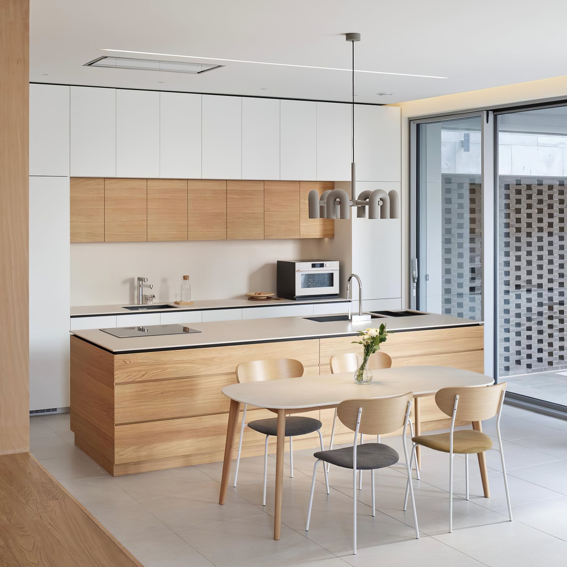 Modulaire Kroonluchter met U-Vormige Armen – Verstelbaar Design – Zwart, Grijs, Oranje of Blauw – 3, 4, 6 of 8 Lichtpunten – Modern Statement | Sansoti