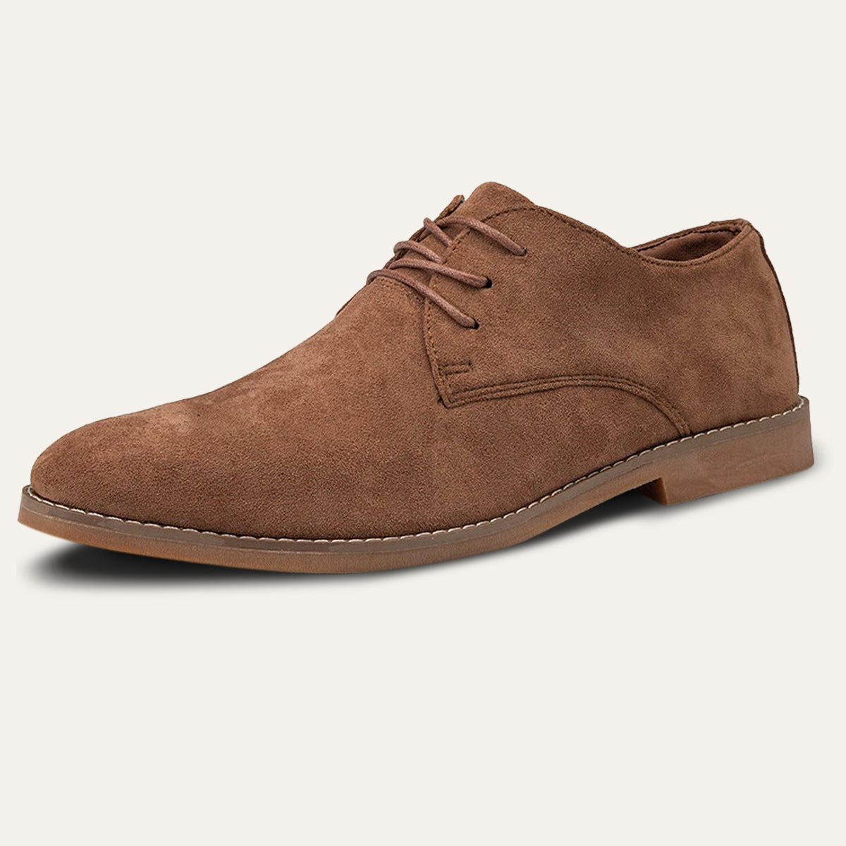 Men’s Suede Derby Shoes with Lace-Up Closure, Formal Casual, Black, Brown, Khaki, Elegant Everyday Style | Sansoti