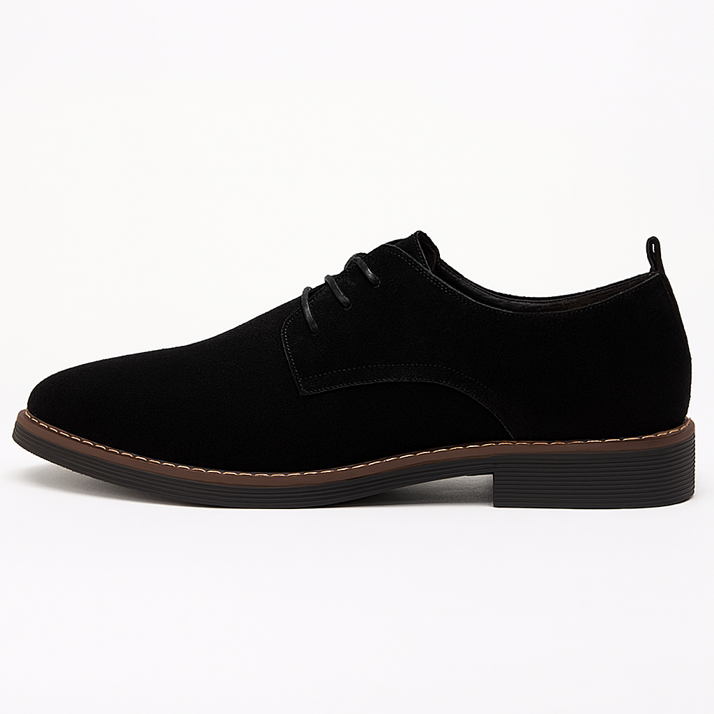 Derby Herenschoenen met Vetersluiting en Strakke Lijnen – Zakelijk Casual Leren Schoenen voor Kantoor | Sansoti
